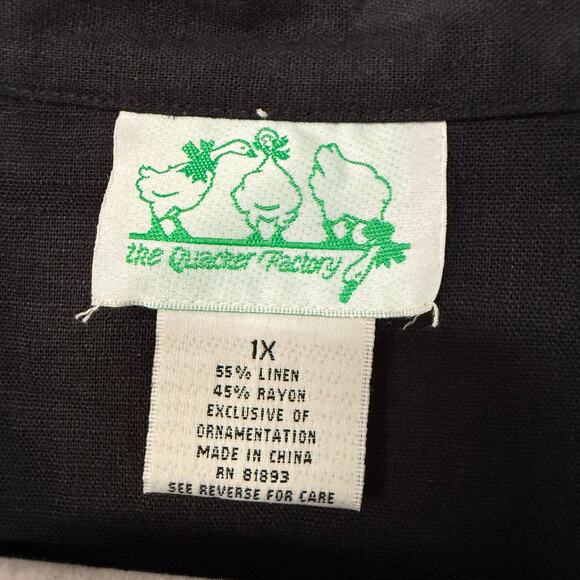 The Quacker Factory Linen Blend Embroidered Ice Cream Popsicles Top Size 1X - Picture 7 of 13